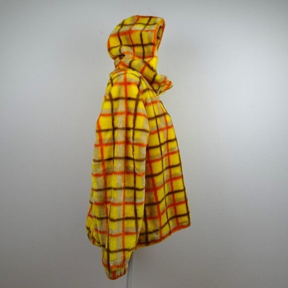 UGG Olympia Plaid Jacket Size S / M Yellow Oversized Hooded Unisex - Picture 6 of 12